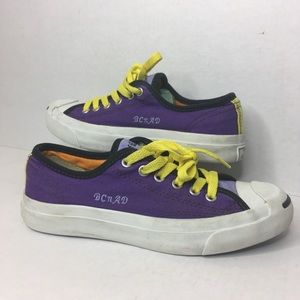 Jack Purcell Converse Purple Yellow Low Womens 5.5
